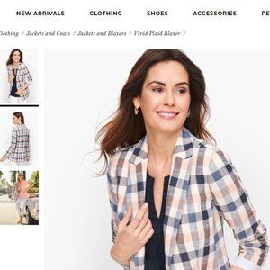 Talbots Vivid Plaid Blazer Size 12
